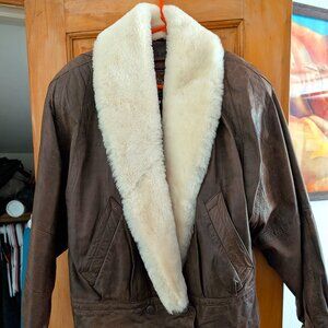 Vintage 80's leather aviator jacket